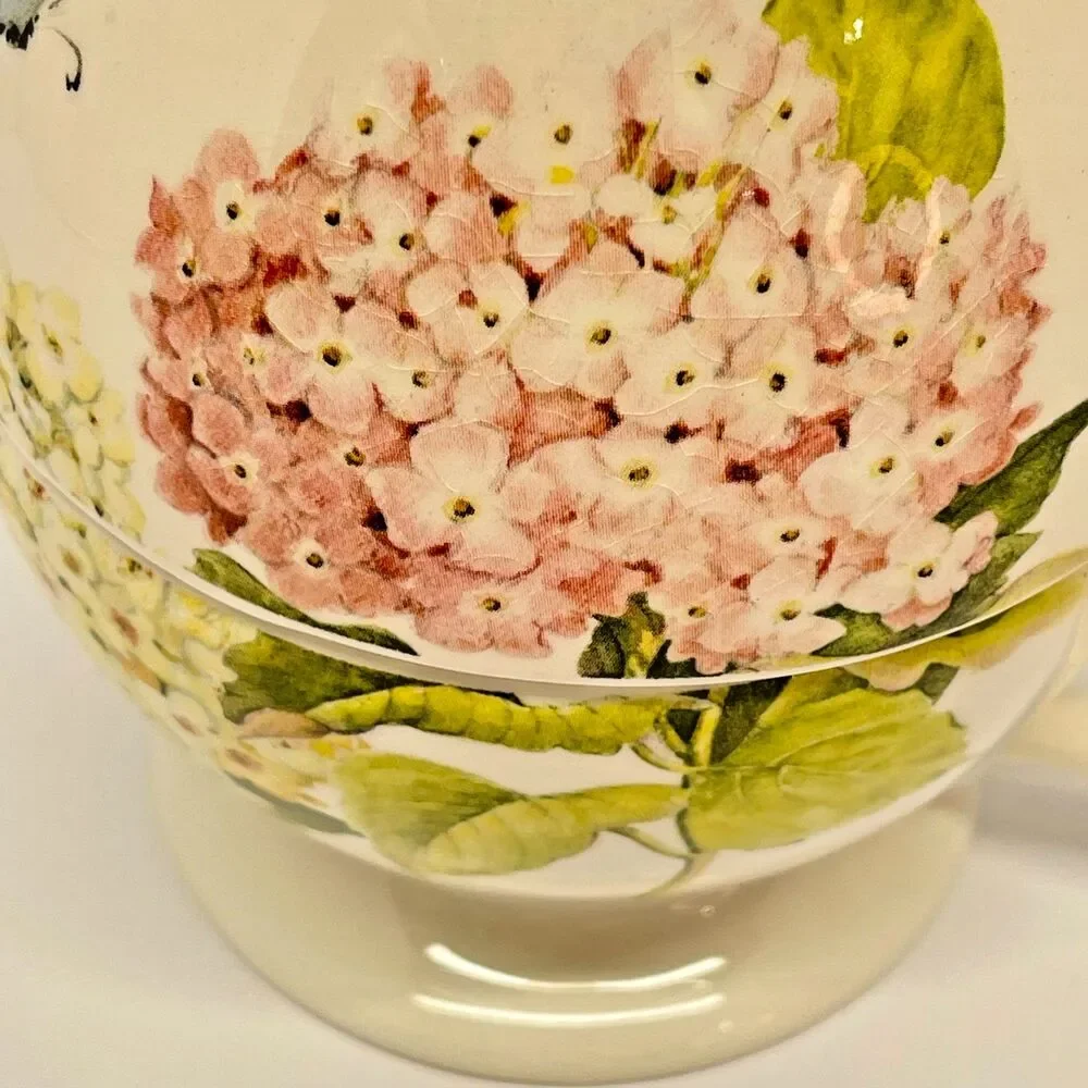 Cracker Barrel Hydrangea Ceramic Stackable 